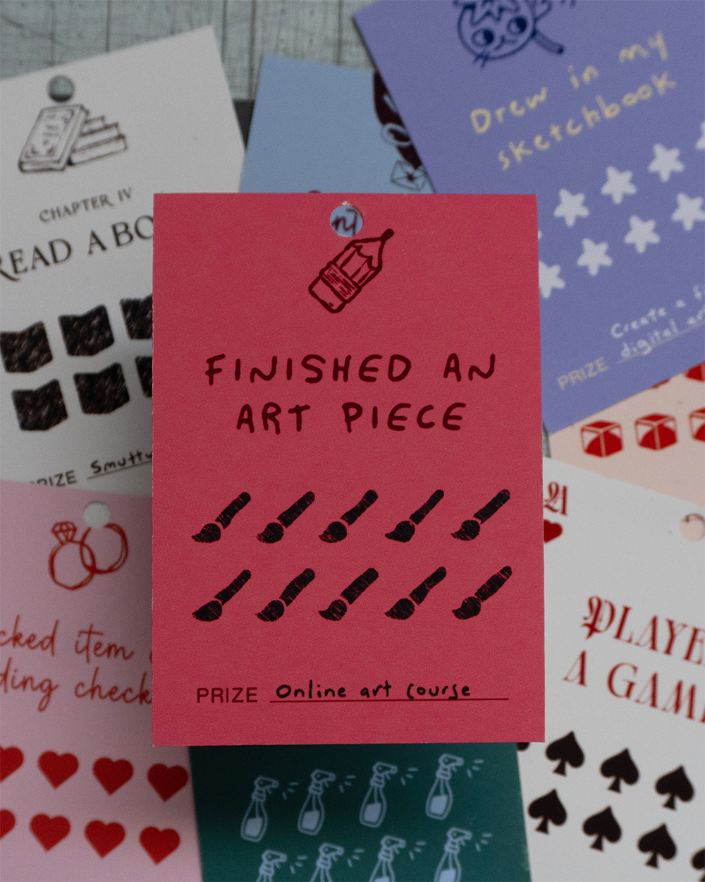 Digital Printout: 2026 Goals Punch Cards