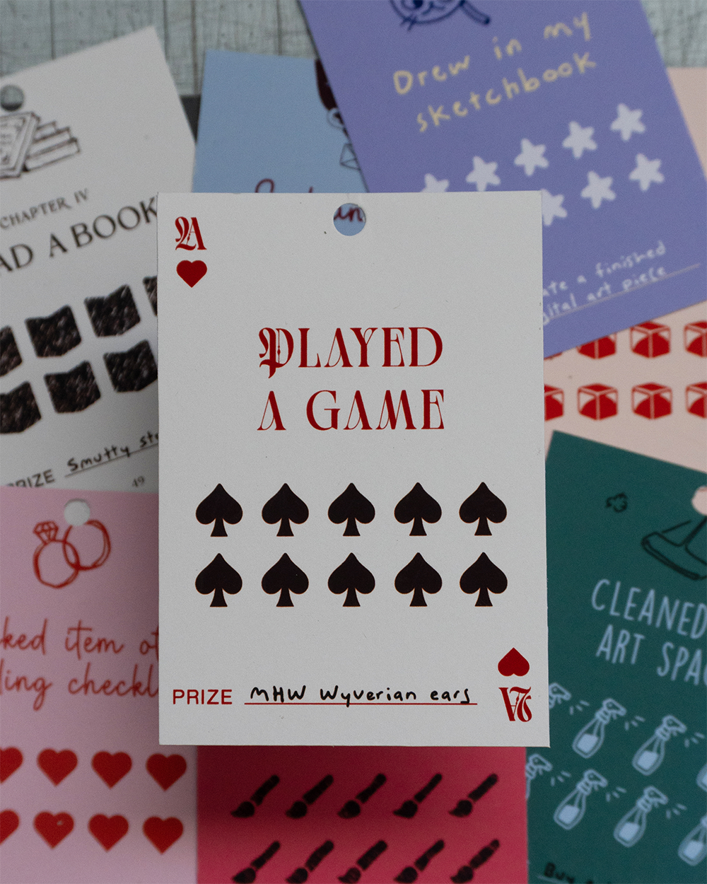 Digital Printout: 2026 Goals Punch Cards