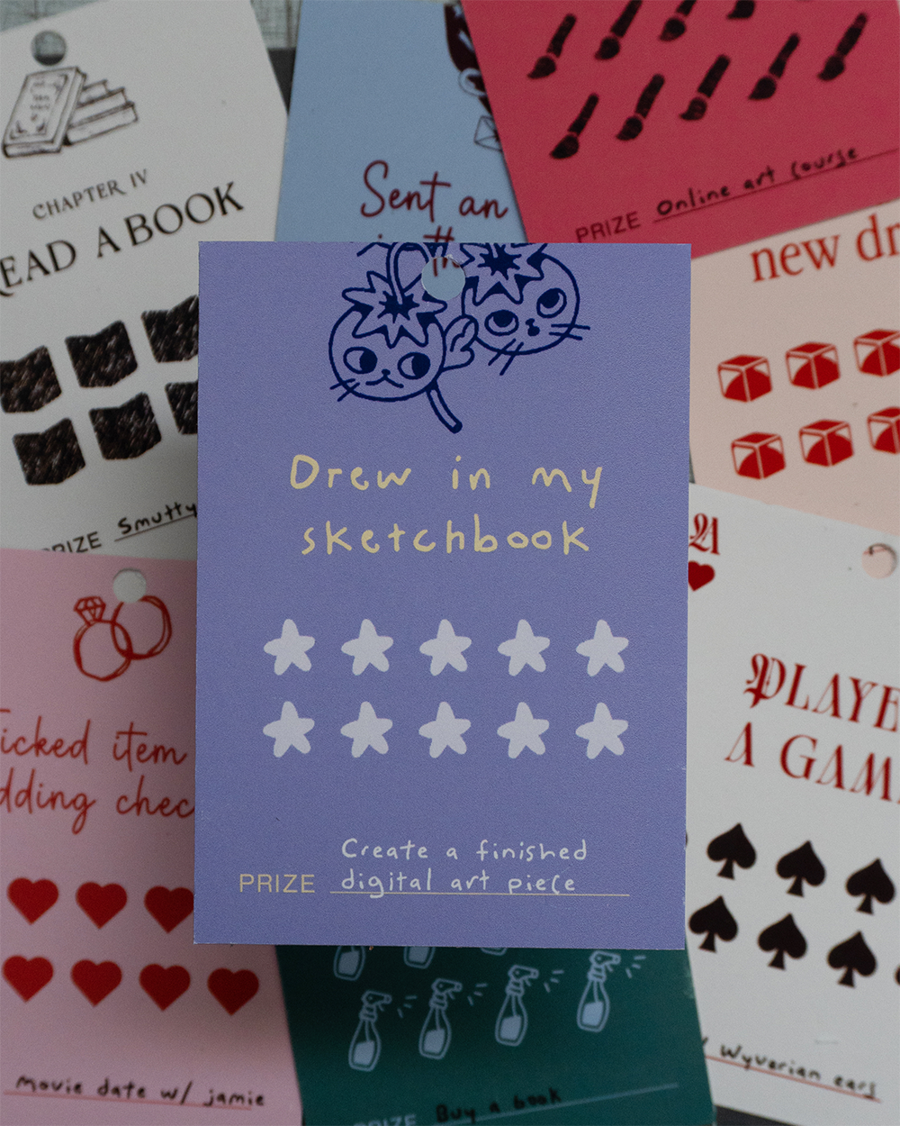 Digital Printout: 2026 Goals Punch Cards
