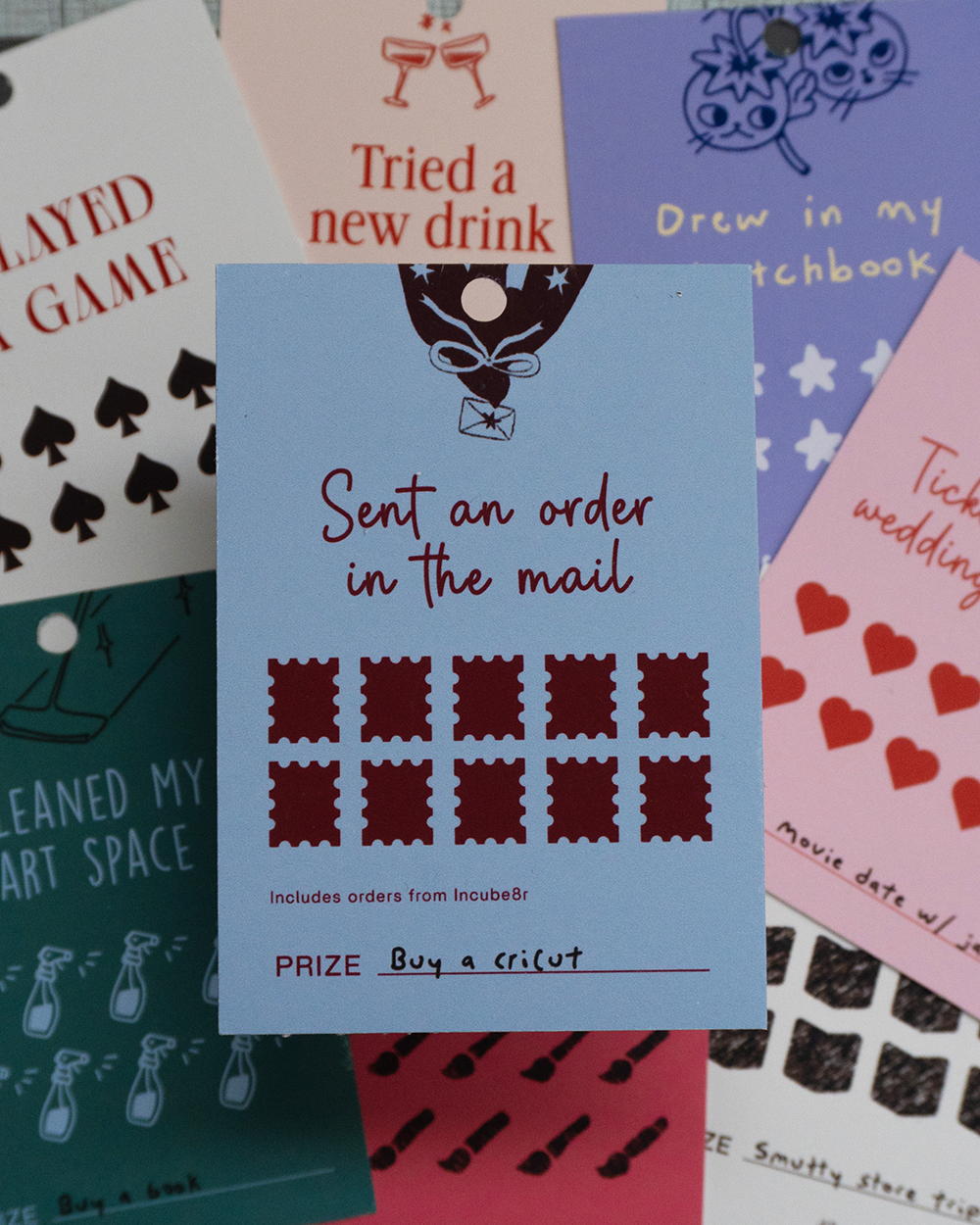 Digital Printout: 2026 Goals Punch Cards