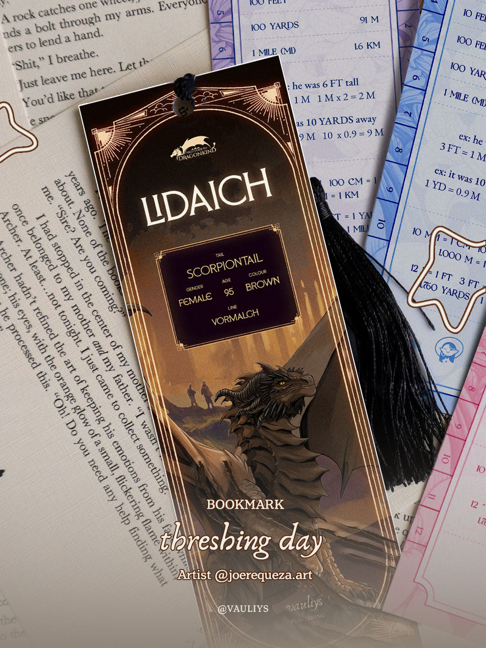 Digital Printout: Threshing Day Bonded Dragon Bookmark Template