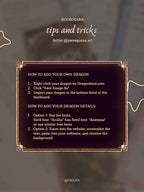 Digital Printout: Threshing Day Bonded Dragon Bookmark Template
